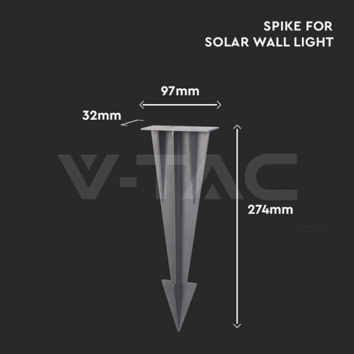 Колче За Соларна Лампа 100*35*274MM СивоТяло - изглед 2