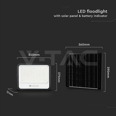 400W LED Соларен Прожектор 2000K-8000K Черно Тяло - изглед 3 - rZ commerce 400W LED Соларен Прожектор 2000K-8000K Черно Тяло - изглед 3