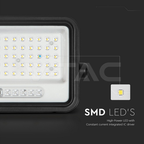 100W LED Соларен Прожектор 2000K-8000K Черно Тяло - изглед 9