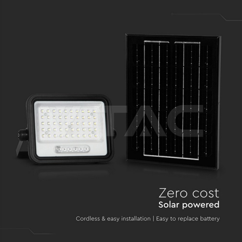 100W LED Соларен Прожектор 2000K-8000K Черно Тяло - изглед 11