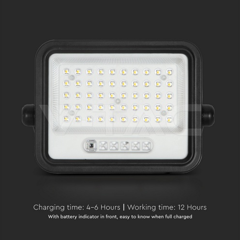 100W LED Соларен Прожектор 2000K-8000K Черно Тяло - изглед 14
