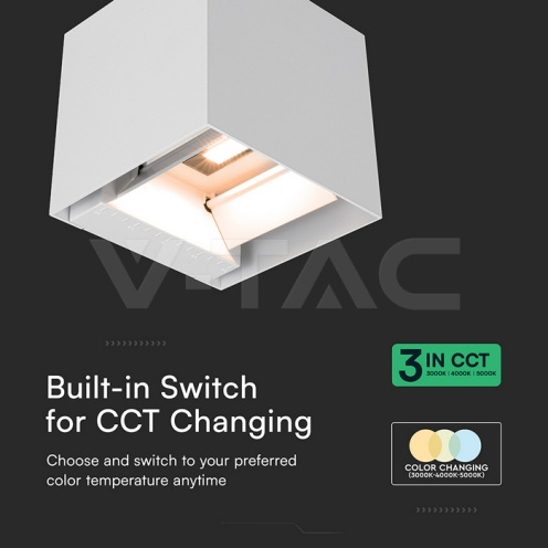 3W Соларна Стенна Лампа Бяло Тяло 3в1 - изглед 3 - rZ commerce 3W Соларна Стенна Лампа Бяло Тяло 3в1 - изглед 3