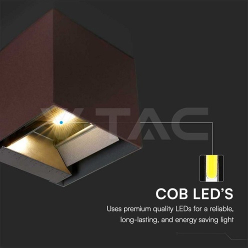 9W LED Соларна Лампа за Стена 3.7V 3 в 1 Кафяво Тяло IP65 - изглед 10