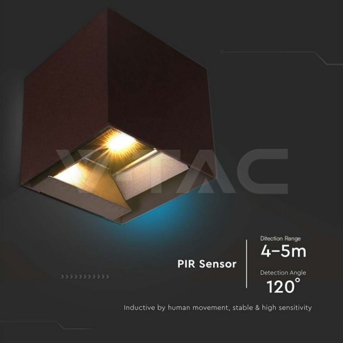 9W LED Соларна Лампа за Стена 3.7V 3 в 1 Кафяво Тяло IP65 - изглед 12