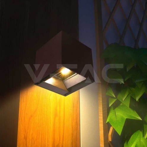 9W LED Соларна Лампа за Стена 3.7V 3 в 1 Кафяво Тяло IP65 - изглед 3