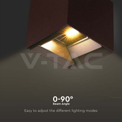 9W LED Соларна Лампа за Стена 3.7V 3 в 1 Кафяво Тяло IP65 - изглед 8