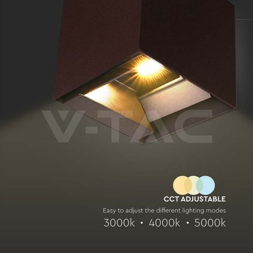 9W LED Соларна Лампа за Стена 3.7V 3 в 1 Кафяво Тяло IP65 - изглед 7