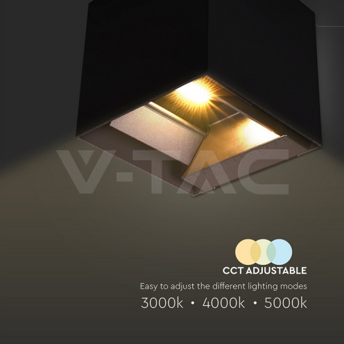 9W LED Соларна Стенна Лампа с Батерия 3.7V 3 в 1 Черно Тяло IP65 - изглед 7