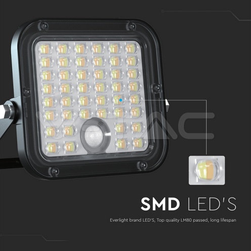 10W LED Соларен Прожектор LiFePo Батерия 3.7V Черен CCT 4000K + 6000K - изглед 15 - rZ commerce 10W LED Соларен Прожектор LiFePo Батерия 3.7V Черен CCT 4000K + 6000K - изглед 15
