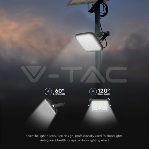 10W LED Соларен Прожектор LiFePo Батерия 3.7V Черен CCT 4000K + 6000K - изглед 17 - rZ commerce 10W LED Соларен Прожектор LiFePo Батерия 3.7V Черен CCT 4000K + 6000K - изглед 17