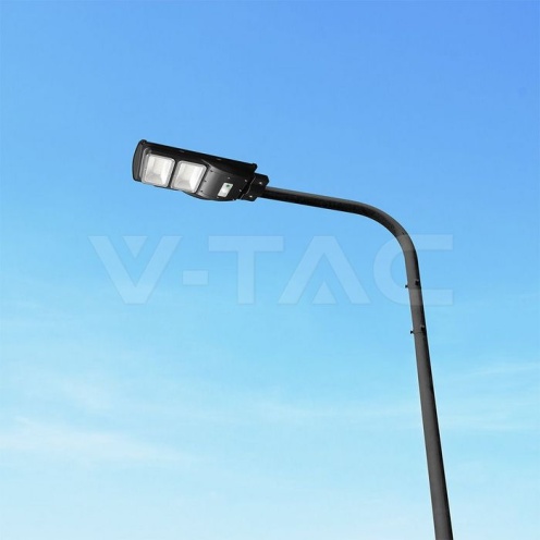 8W LED Соларна Улична Лампа Пластик 6000K Черно Тяло - изглед 4