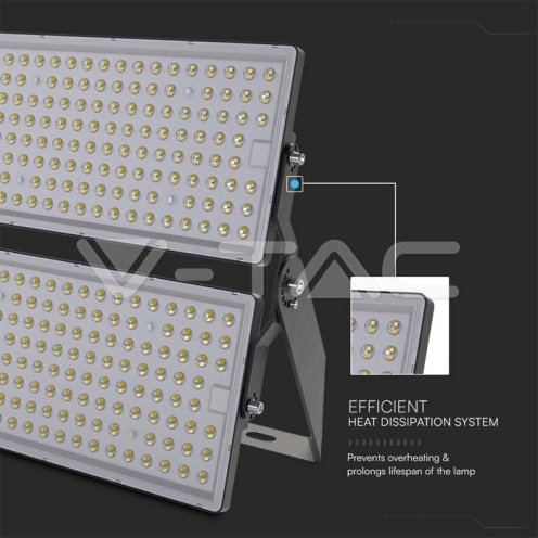 500W LED Прожектор С Кабел (1M) 6500K Черно Тяло IP65 120LM/W - изглед 5