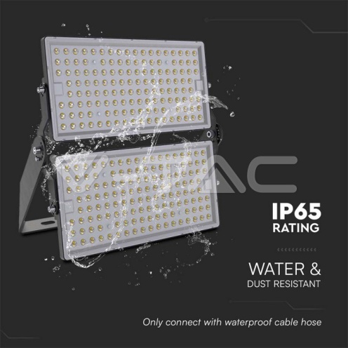 500W LED Прожектор С Кабел (1M) 6500K Черно Тяло IP65 120LM/W - изглед 7