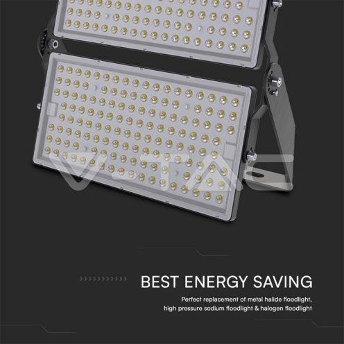 500W LED Прожектор С Кабел (1M) 6500K Черно Тяло IP65 120LM/W - изглед 6