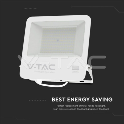 100W LED Прожектор SAMSUNG Чип 1м Кабел Бяло Тяло 6400K - изглед 4 - rZ commerce 100W LED Прожектор SAMSUNG Чип 1м Кабел Бяло Тяло 6400K - изглед 4