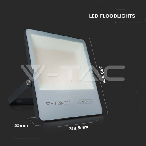 100W LED Прожектор С SAMSUNG ЧИП G8 Черно Тяло 6500К 185LM/W /1/ - изглед 7