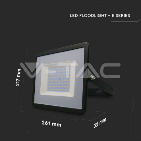 100W LED Прожектор Е-Series G2 Черно Тяло 6500K - изглед 7