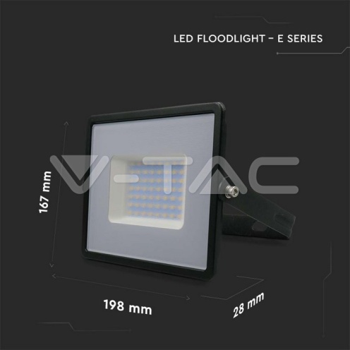 50W LED Прожектор Е-Series G2 Черно Тяло 6500K - изглед 8