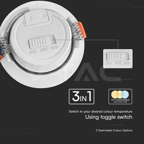 7W LED Луна 3 в 1 регулируема бяло тяло 510lm - изглед 4 - rZ commerce 7W LED Луна 3 в 1 регулируема бяло тяло 510lm - изглед 4