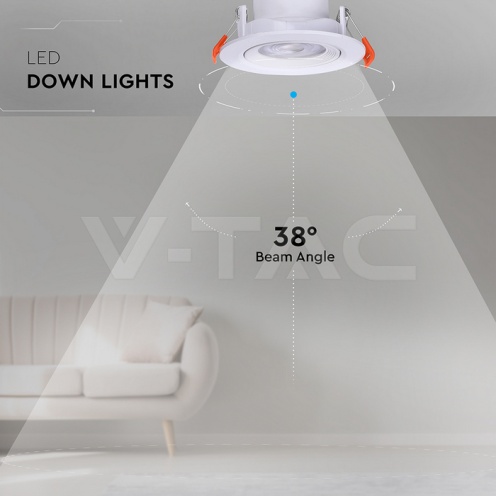 7W LED Луна 3 в 1 регулируема бяло тяло 510lm - изглед 2 - rZ commerce 7W LED Луна 3 в 1 регулируема бяло тяло 510lm - изглед 2