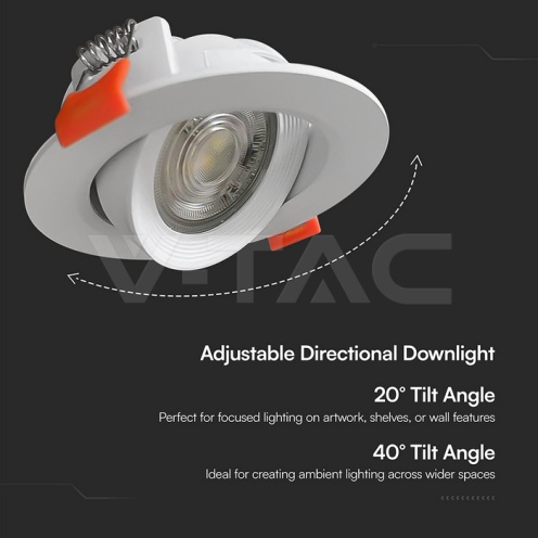 7W LED Луна 3 в 1 регулируема бяло тяло 510lm - изглед 6 - rZ commerce 7W LED Луна 3 в 1 регулируема бяло тяло 510lm - изглед 6