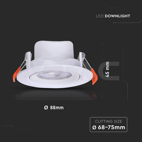 7W LED Луна 3 в 1 регулируема бяло тяло 510lm - изглед 5 - rZ commerce 7W LED Луна 3 в 1 регулируема бяло тяло 510lm - изглед 5