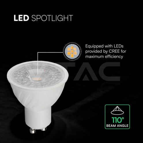 LED Крушка CREE ЧИП 6W GU10 SMD Пластик 110° 6400K - изглед 4 - rZ commerce LED Крушка CREE ЧИП 6W GU10 SMD Пластик 110° 6400K - изглед 4