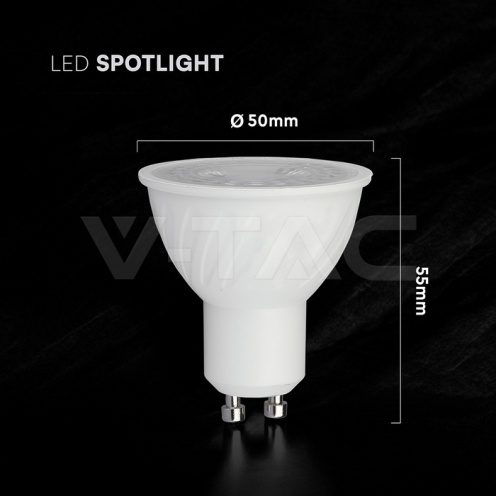 LED Крушка CREE ЧИП 6W GU10 SMD Пластик 110° 6400K - изглед 5 - rZ commerce LED Крушка CREE ЧИП 6W GU10 SMD Пластик 110° 6400K - изглед 5