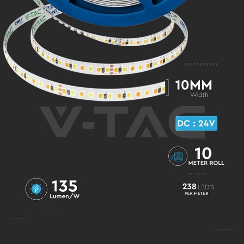 18W LED Лента CREE ЧИП 6500K IP20 24V 10MM DOUBLE PCB - изглед 8 - rZ commerce 18W LED Лента CREE ЧИП 6500K IP20 24V 10MM DOUBLE PCB - изглед 8