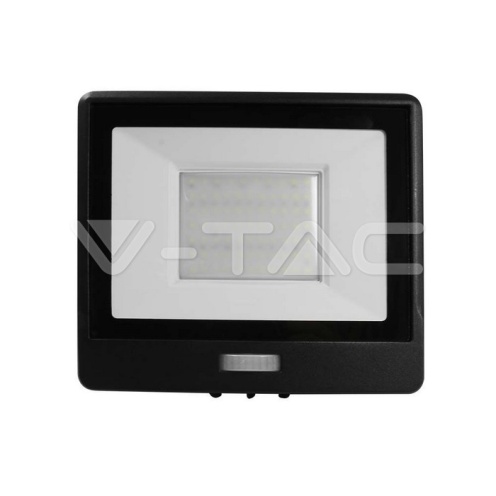 50W LED Прожектор PIR Сензор SAMSUNG ЧИП Черно Тяло 4000К 1М Кабел - изглед 5