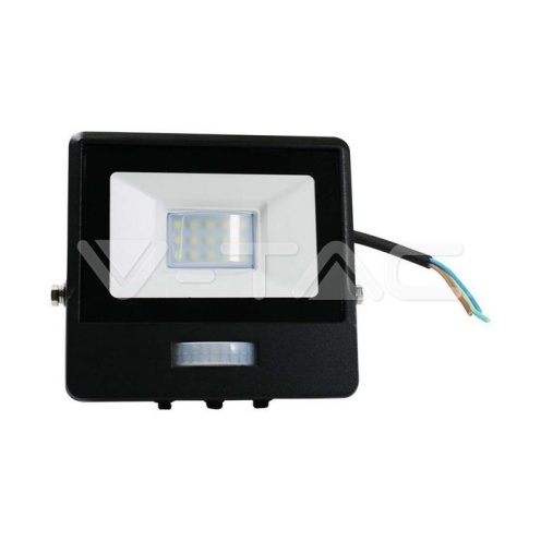 10W LED Прожектор PIR Сензор SAMSUNG ЧИП Черно Тяло 6400К 1М Кабел - изглед 5
