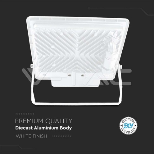 50W LED Прожектор PIR Сензор SAMSUNG ЧИП Бяло Тяло 6400К - изглед 11