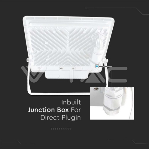 50W LED Прожектор PIR Сензор SAMSUNG ЧИП Бяло Тяло 4000К - изглед 8