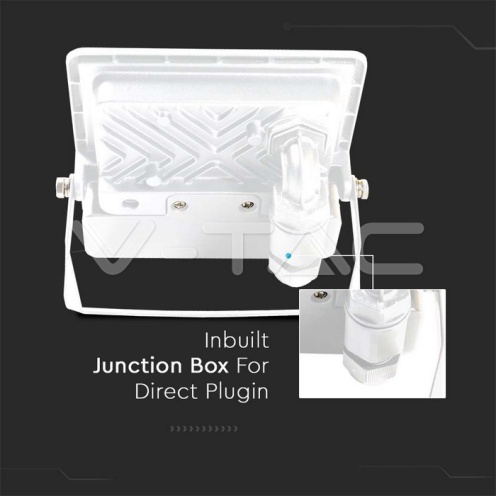 10W LED Прожектор PIR Сензор SAMSUNG ЧИП Бяло Тяло 6400К - изглед 8