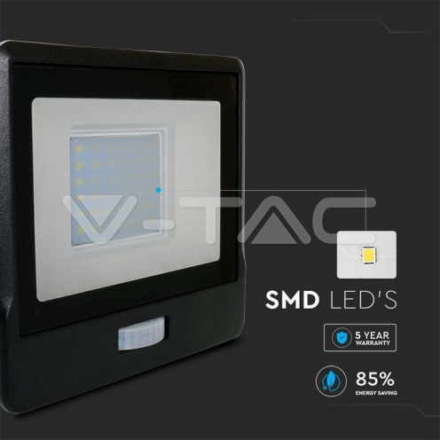 30W LED Прожектор PIR Сензор SAMSUNG ЧИП Черно Тяло 4000К - изглед 8 - rZ commerce 30W LED Прожектор PIR Сензор SAMSUNG ЧИП Черно Тяло 4000К - изглед 8
