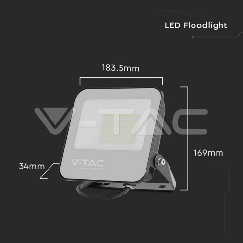 50W LED Прожектор SAMSUNG ЧИП черно тяло 6400К 185LM/W - изглед 7 - rZ commerce 50W LED Прожектор SAMSUNG ЧИП черно тяло 6400К 185LM/W - изглед 7