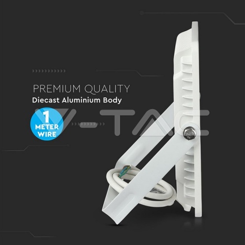 100W LED Прожектор SAMSUNG ЧИП G2 SMD SLIM Бяло Тяло 4000К 120LM/W_new - изглед 2