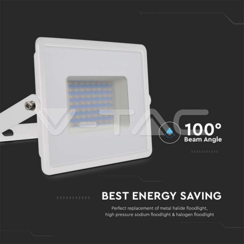 50W LED Прожектор Е-Series G2 Бяло Тяло 4000K - изглед 4