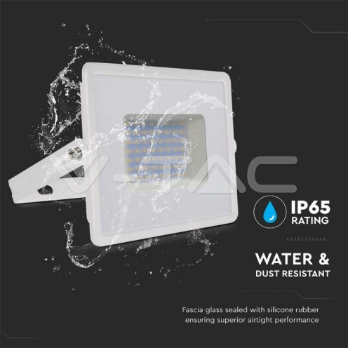 50W LED Прожектор Е-Series G2 Бяло Тяло 4000K - изглед 5