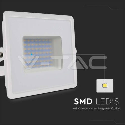 50W LED Прожектор Е-Series G2 Бяло Тяло 4000K - изглед 2