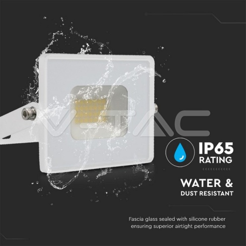 20W LED Прожектор Е-Series G2 Бяло Тяло 3000K - изглед 5