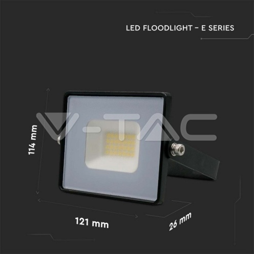 20W LED Прожектор Е-Series G2 Черно Тяло 3000K - изглед 7