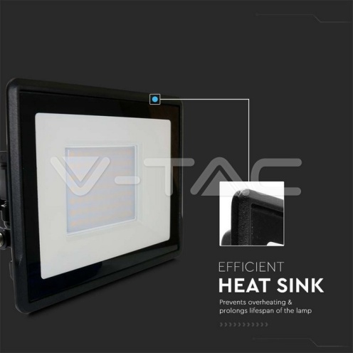 50W LED Прожектор SAMSUNG ЧИП Черно Тяло 6400К - изглед 11