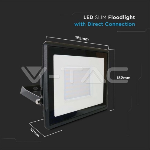 50W LED Прожектор SAMSUNG ЧИП Черно Тяло 4000К - изглед 3 - rZ commerce 50W LED Прожектор SAMSUNG ЧИП Черно Тяло 4000К - изглед 3