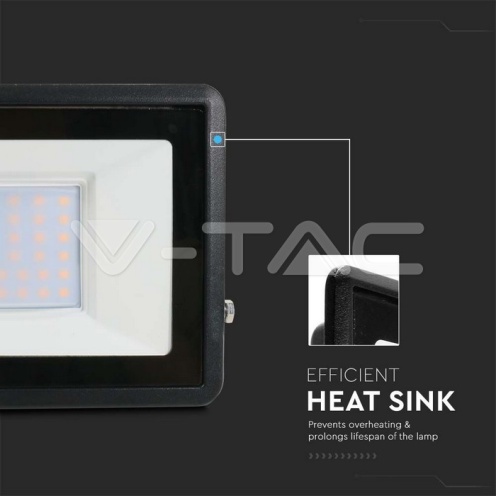 30W LED Прожектор SAMSUNG ЧИП Черно Тяло 6400К - изглед 11