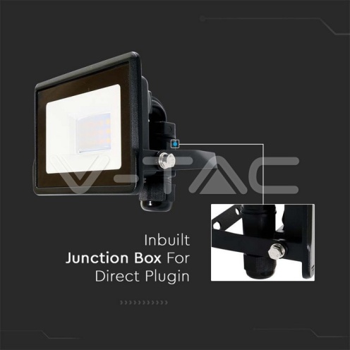 10W LED Прожектор SAMSUNG ЧИП Черно Тяло 6400К - изглед 10