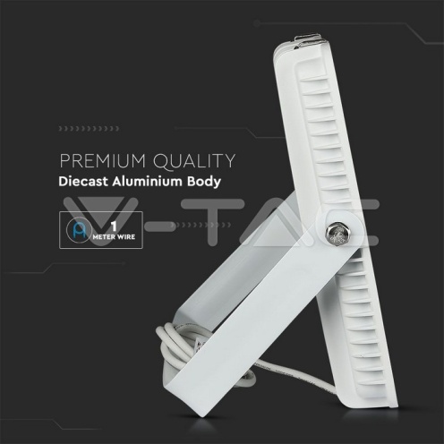 300W LED Прожектор SAMSUNG ЧИП G2 SMD SLIM Бяло Тяло 4000К - изглед 2