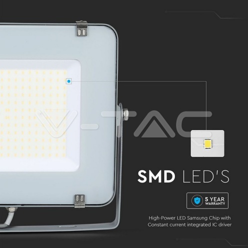 200W LED Прожектор SAMSUNG ЧИП G2 SMD SLIM Бяло Тяло 4000К - изглед 13