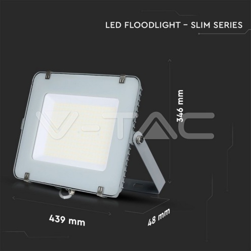 200W LED Прожектор SAMSUNG ЧИП G2 SMD SLIM Бяло Тяло 4000К - изглед 5