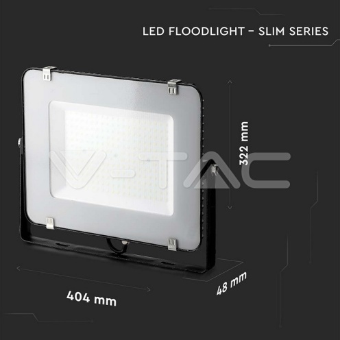 150W LED Прожектор SAMSUNG Чип G2 SMD Slim черно тяло 6500К 17300Lm - изглед 4 - rZ commerce 150W LED Прожектор SAMSUNG Чип G2 SMD Slim черно тяло 6500К 17300Lm - изглед 4